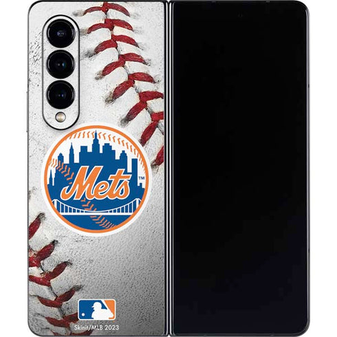 MLB New York Mets Game Ball Galaxy Z Fold4 5G Skin