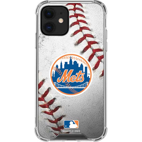 MLB New York Mets Game Ball iPhone 12 Mini Clear Case