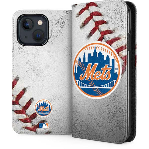 MLB New York Mets Game Ball iPhone 13 Folio Case