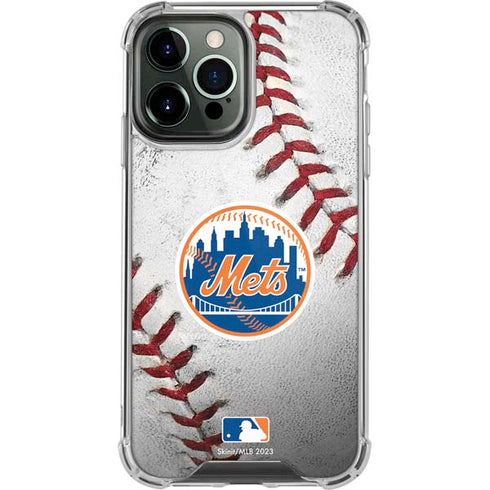 MLB New York Mets Game Ball iPhone 13 Pro Max Clear Case