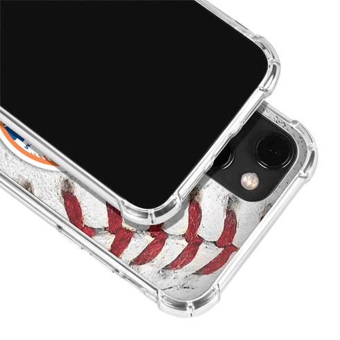 MLB New York Mets Game Ball iPhone 15 Plus Clear Case