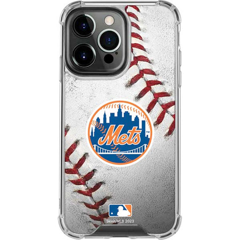 MLB New York Mets Game Ball iPhone 15 Pro Clear Case