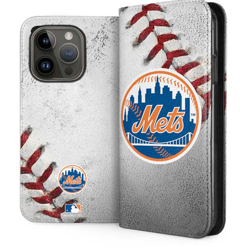 MLB New York Mets Game Ball iPhone 15 Pro Folio Case