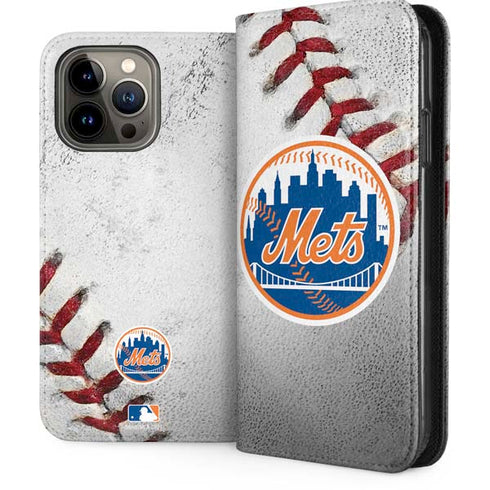 MLB New York Mets Game Ball iPhone 15 Pro Max Folio Case