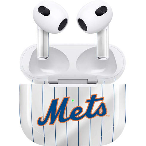MLB New York Mets Home Jersey Apple AirPods (3rd Gen 2021) Skin