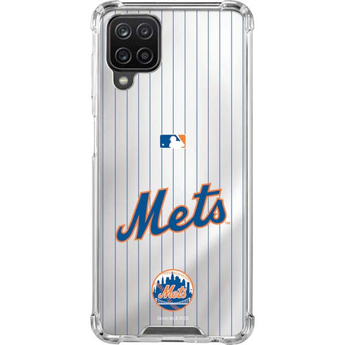 MLB New York Mets Home Jersey Galaxy A12 Clear Case