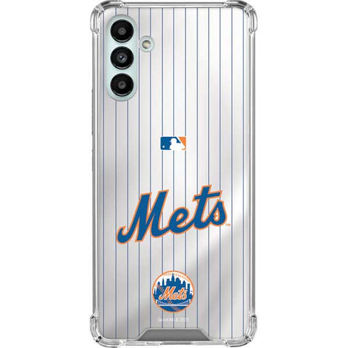 MLB New York Mets Home Jersey Galaxy A13 5G Clear Case