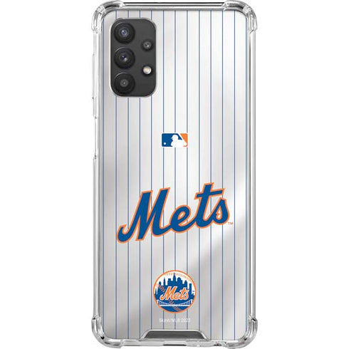 MLB New York Mets Home Jersey Galaxy A32 5G Clear Case