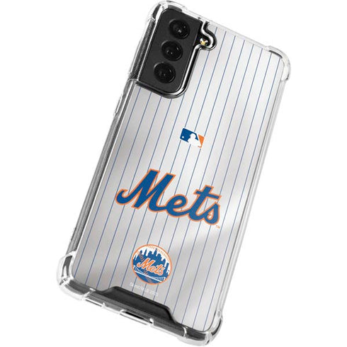 MLB New York Mets Home Jersey Galaxy S21 FE Clear Case