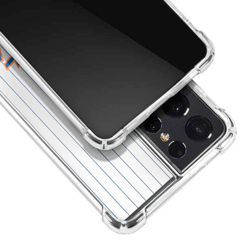 MLB New York Mets Home Jersey Galaxy S21 Ultra 5G Clear Case