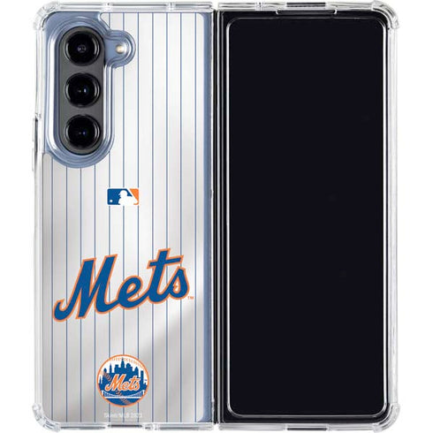 MLB New York Mets Home Jersey Galaxy Z Fold5 5G Clear Case