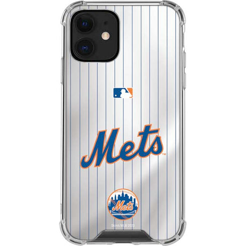 MLB New York Mets Home Jersey iPhone 12 Clear Case