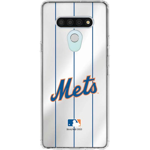 MLB New York Mets Home Jersey LG Stylo 6 Clear Case