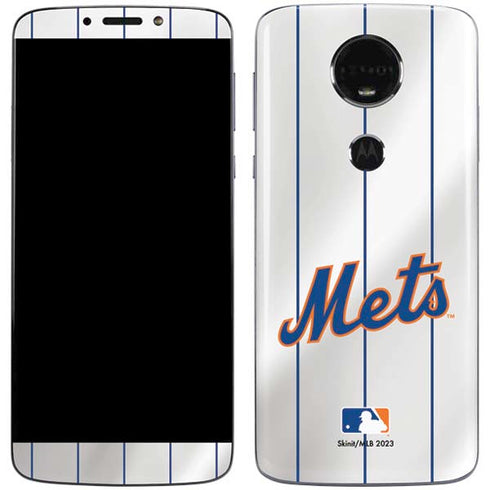 MLB New York Mets Home Jersey Moto E5 Plus Skin