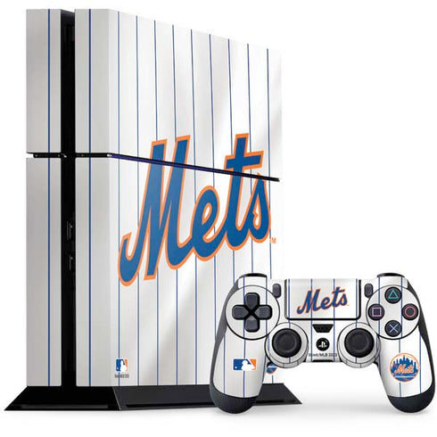 MLB New York Mets Home Jersey PS4 Console and Controller Bundle Skin