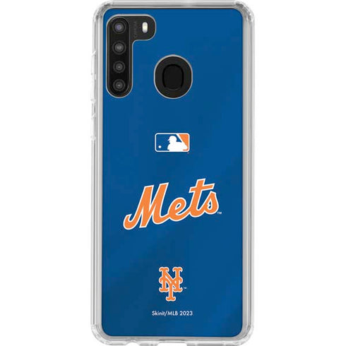 MLB New York Mets Jersey Alternate Galaxy A21 Clear Case