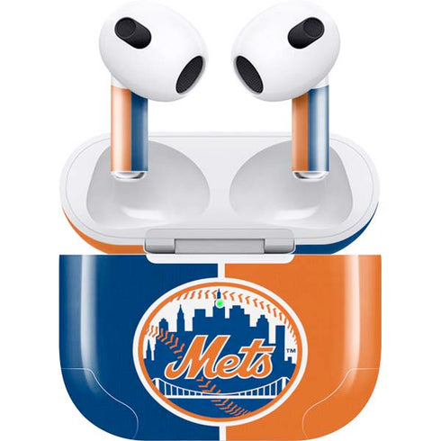 MLB New York Mets Split Apple AirPods (3rd Gen 2021) Skin