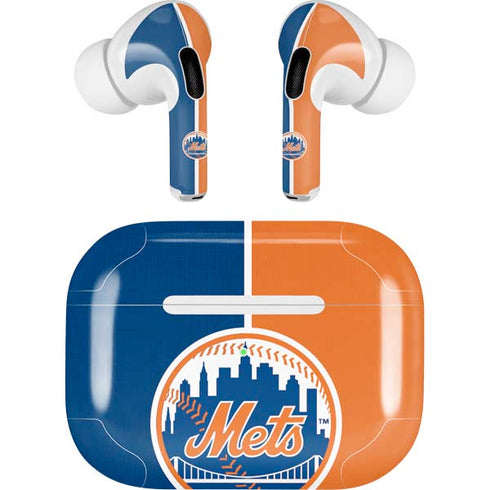 MLB New York Mets Split Apple AirPods Pro Skin