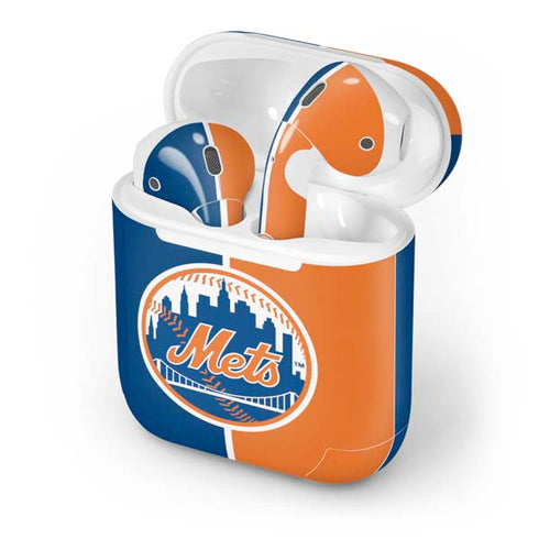 MLB New York Mets Split Apple AirPods Skin