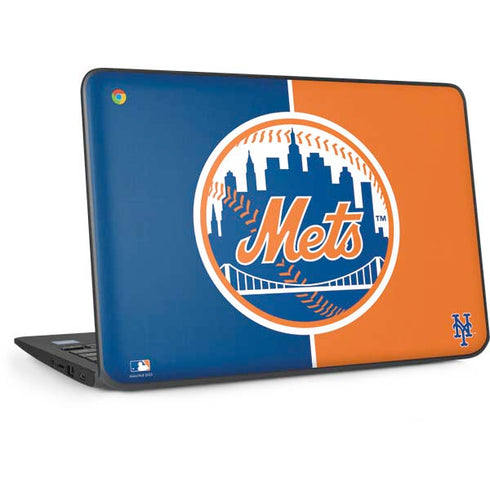 MLB New York Mets Split HP Chromebook Skin