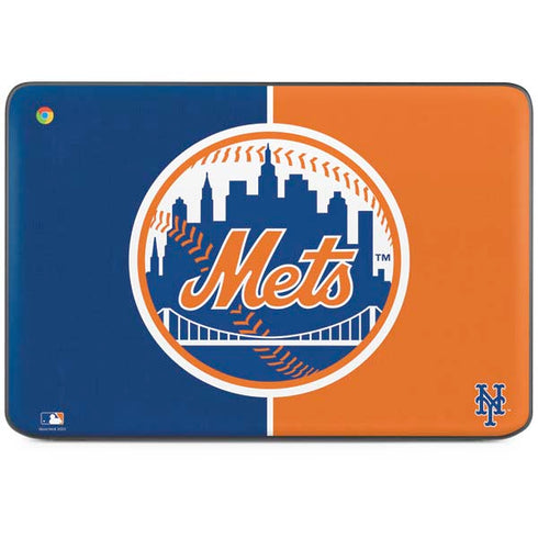 MLB New York Mets Split HP Chromebook Skin
