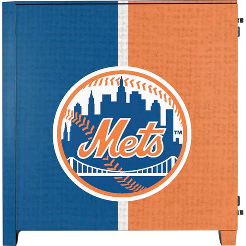 MLB New York Mets Split Corsair 4000D Tempered Glass Mid-Tower ATX Case Skin