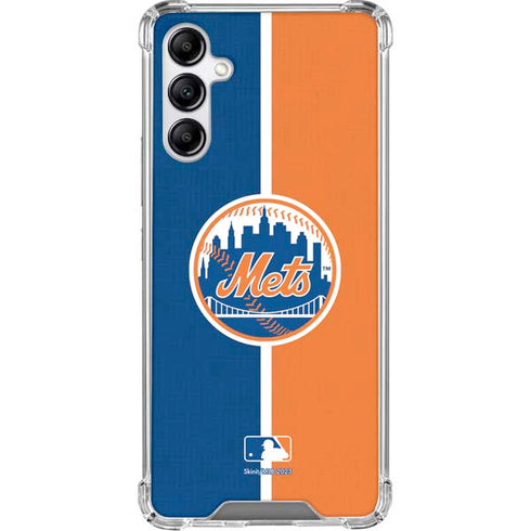MLB New York Mets Split Galaxy A15 5G Clear Case