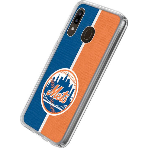 MLB New York Mets Split Galaxy A20 Clear Case