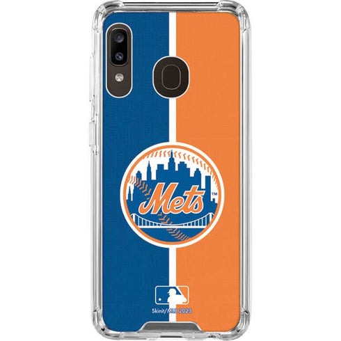MLB New York Mets Split Galaxy A30 Clear Case