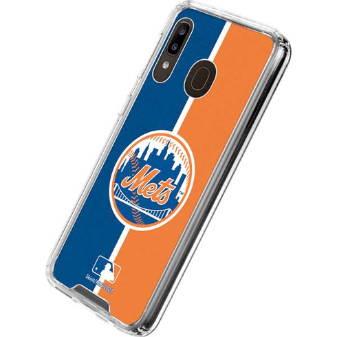 MLB New York Mets Split Galaxy A30 Clear Case