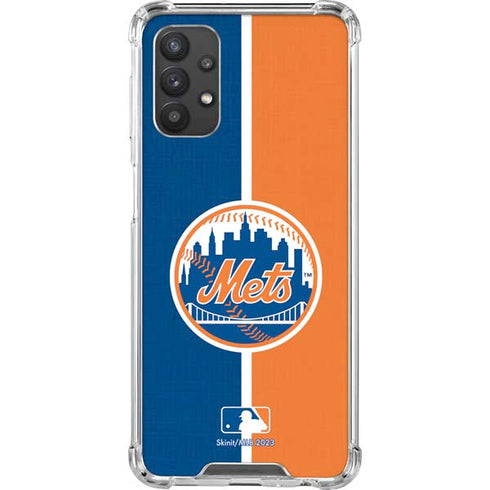 MLB New York Mets Split Galaxy A32 5G Clear Case
