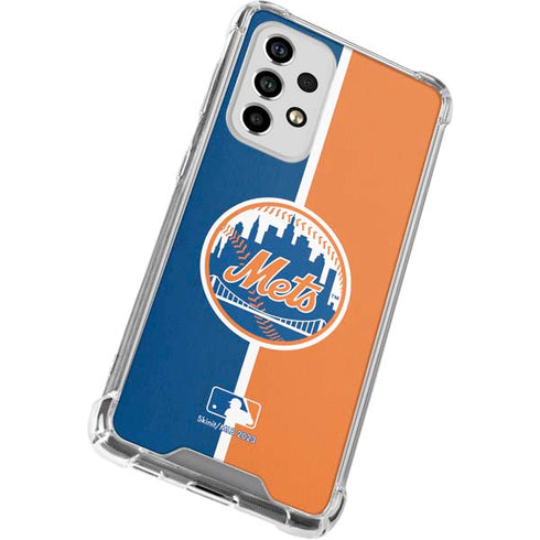 MLB New York Mets Split Galaxy A33 5G Clear Case