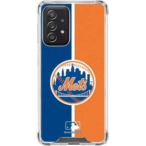 MLB New York Mets Split Galaxy A52 5G Clear Case