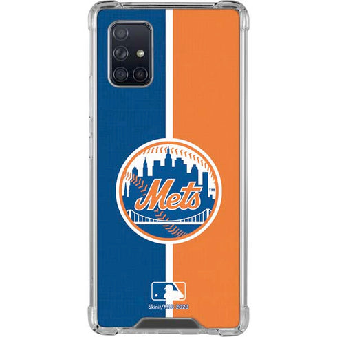 MLB New York Mets Split Galaxy A71 5G Clear Case