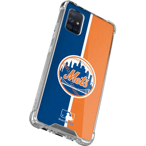MLB New York Mets Split Galaxy A71 5G Clear Case