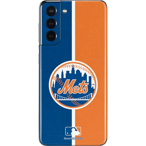 MLB New York Mets Split Galaxy S21 5G Skin