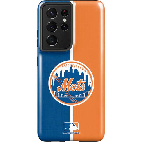 MLB New York Mets Split Galaxy S21 Ultra 5G Pro Case