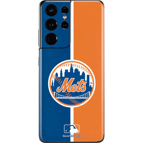 MLB New York Mets Split Galaxy S21 Ultra 5G Skin
