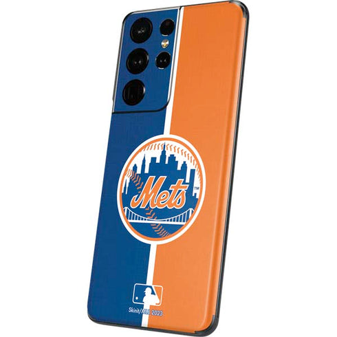 MLB New York Mets Split Galaxy S21 Ultra 5G Skin