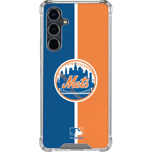 MLB New York Mets Split Galaxy S23 FE Clear Case