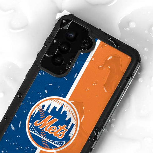 MLB New York Mets Split Galaxy S23 Waterproof Case