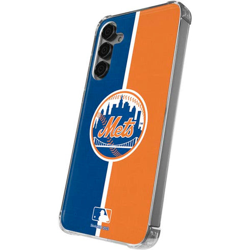 MLB New York Mets Split Galaxy S24 Plus Clear Case