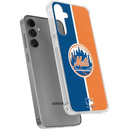 MLB New York Mets Split Galaxy S24 Plus Clear Case