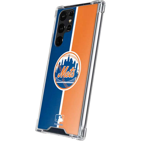 MLB New York Mets Split Galaxy S24 Ultra Clear Case
