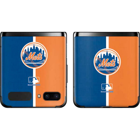 MLB New York Mets Split Galaxy Z Flip Skin