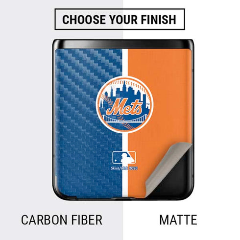 MLB New York Mets Split Galaxy Z Flip Skin