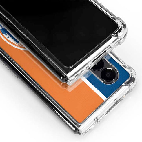 MLB New York Mets Split Galaxy Z Fold4 5G Clear Case