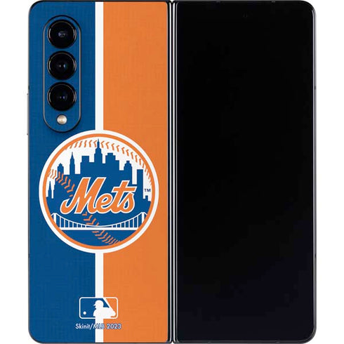 MLB New York Mets Split Galaxy Z Fold4 5G Skin