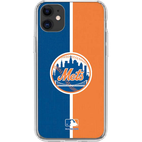 MLB New York Mets Split iPhone 11 Clear Case