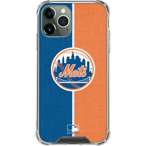 MLB New York Mets Split iPhone 11 Pro Max Clear Case